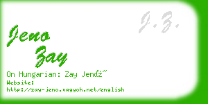 jeno zay business card